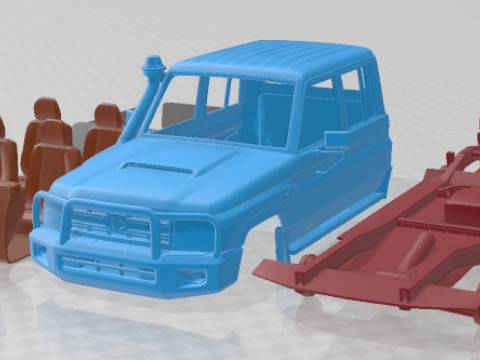 Toyota Land Cruiser VDJ79R Double Cab 2012 Printable Car 3D 프린트 모델