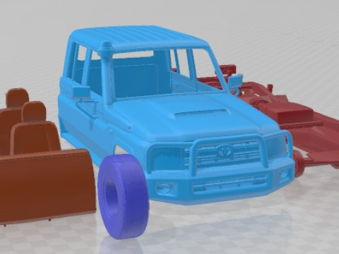 Toyota Land Cruiser VDJ79R Double Cab 2012 Printable Car 3D Druckmodell