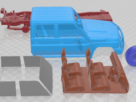 Toyota Land Cruiser VDJ79R Double Cab 2012 Printable Car 3D Druckmodell