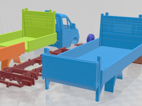 Freightliner Sprinter Dropside Tail Lift 2018 Printable Truck Modelo de Impressão 3D