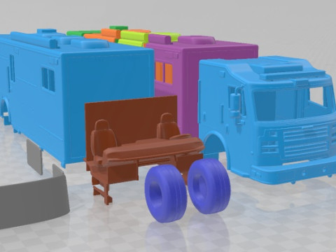 Rosenbauer Walk In Rescue Fire Truck 2017 Printable 3D Print Model