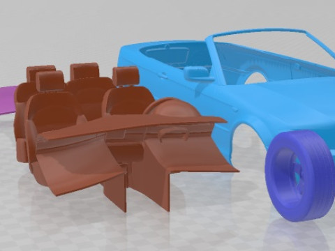 3 Series E46 Convertible 2004 Printable Car 3D Принт Модель