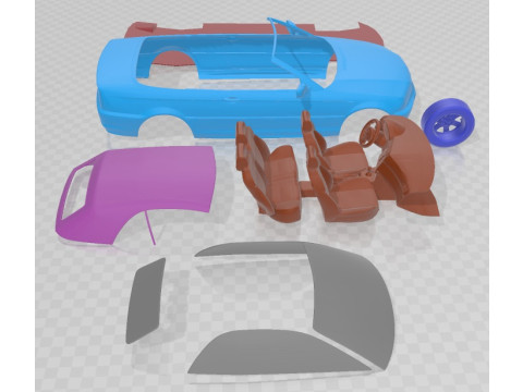3 Series E46 Convertible 2004 Printable Car 3D Принт Модель