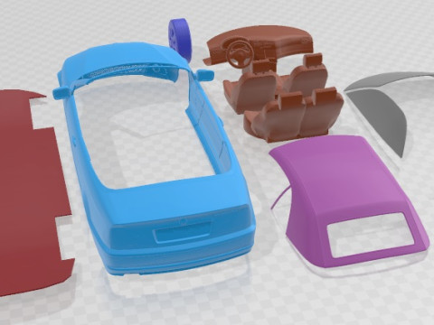 3 Series E46 Convertible 2004 Printable Car 3D Принт Модель
