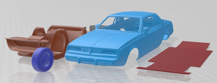 Dodge Challenger 1978 Printable Car 3D Принт Модель .c4d .max .obj .3ds .fbx .stl .blend 