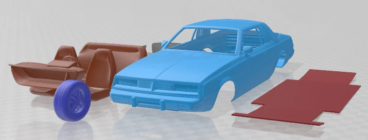 Dodge Challenger 1978 Printable Car 3D Print Model .c4d .max .obj .3ds .fbx .stl .blend
