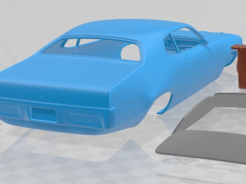 Plymouth Satellite 1971 Printable Car Modèles 3D en vedette