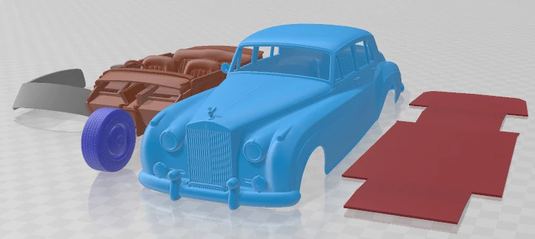 Silver Cloud II 1959 Printable Car 3D Print Model .c4d .max .obj .3ds .fbx .stl .blend