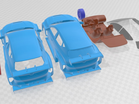 Seat Leon Cupra E Racer 2021 Printable Car 3D Принт Модель