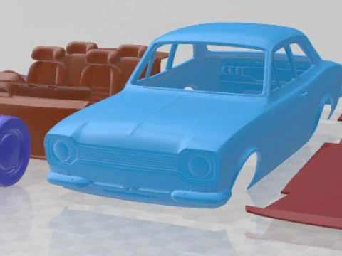 Escort RS1600 1970 Yazdırılabilir Araba 3D Baskı Modeli