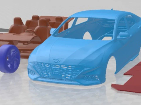 Hyundai Elantra N Line 2021 Printable Car 3D Print Model