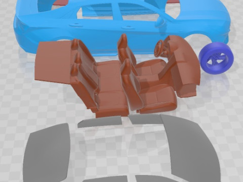 Hyundai Elantra N Line 2021 Printable Car 3D-Druckmodell