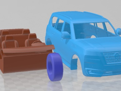 Nissan Patrol 2021 Printable Car 3D प्रिंट मॉडल
