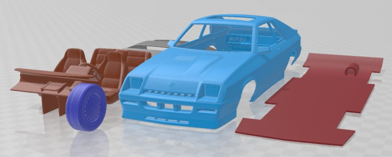 Dodge Charger L Body 1987 Printable Car 3D 프린트 모델 .c4d .max .obj .3ds .fbx .stl .blend 