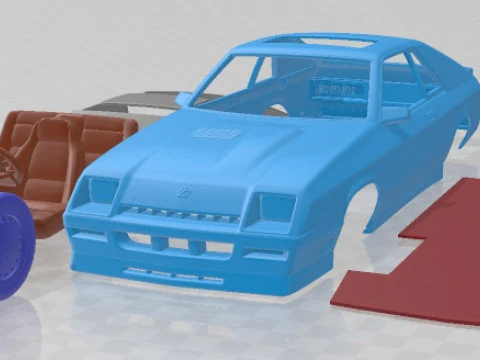 Dodge Charger L Body 1987 Auto stampabile Modello di stampa 3D