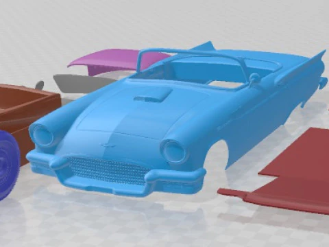 Thunderbird 1957 Printable Car 3D Print Model