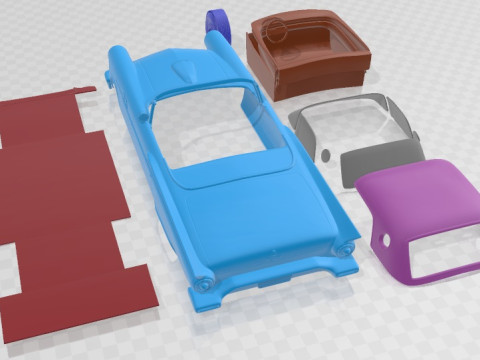 Thunderbird 1957 Printable Car 3D Print Model
