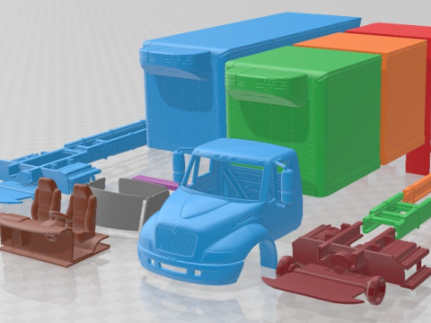 International Durastar Box 2002 Printable Truck Modelo de impresión 3D