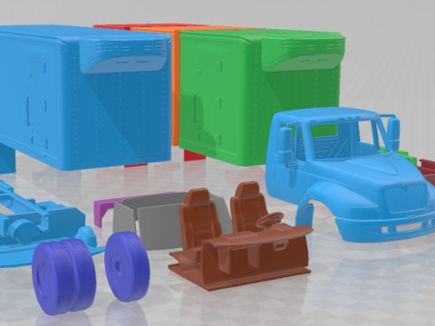 International Durastar Box 2002 Printable Truck Modelo de impresión 3D