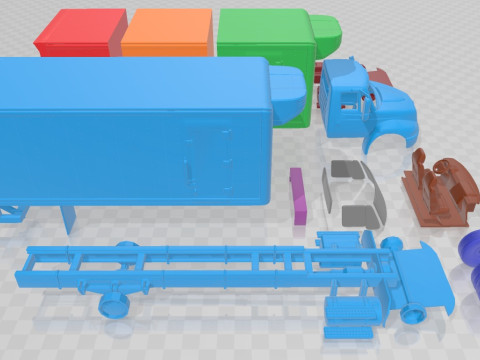 International Durastar Box 2002 Printable Truck Modelo de impresión 3D