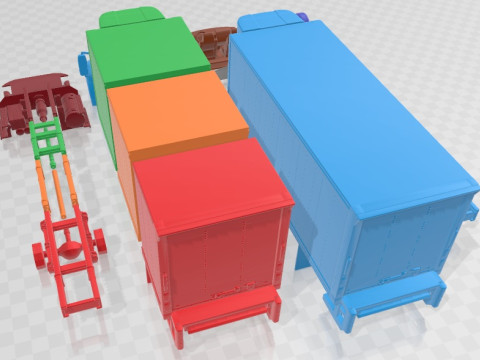 International Durastar Box 2002 Printable Truck Modelo de impresión 3D