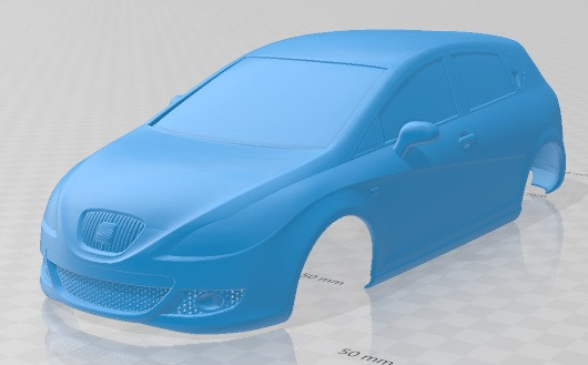 Seat Leon 2008 Printable Body Car 3D Print Model .c4d .max .obj .3ds .fbx .stl .blend