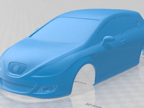 Seat Leon 2008 Printable Body Car Model Cetak 3D