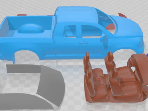 Toyota Tundra Double Cab 2011 Printable Car 3D Print Model