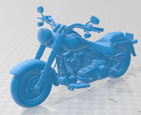 Harley Davidson Fat Boy 2015 Printable Motorbike 3D प्रिंट मॉडल .c4d .max .obj .3ds .fbx .stl .blend 