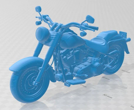 Harley Davidson Fat Boy 2015 Printable Motorbike 3D Print Model .c4d .max .obj .3ds .fbx .stl .blend 
