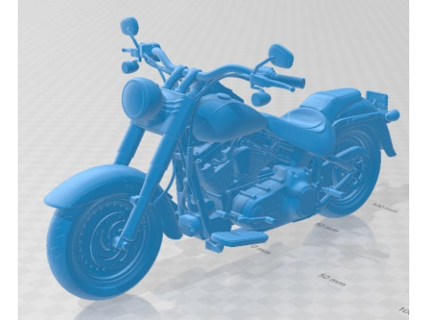 Harley Davidson Fat Boy 2015 Printable Motorbike 3D Print Model