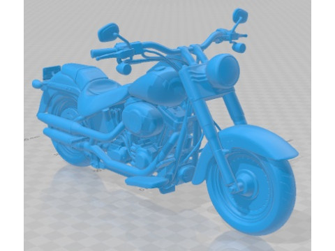 Harley Davidson Fat Boy 2015 Printable Motorbike 3D प्रिंट मॉडल
