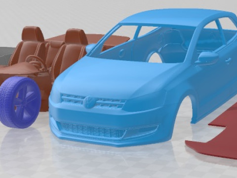 Volkswagen Polo 3 Doors 2010 Printable Car Modelo de impresión 3D