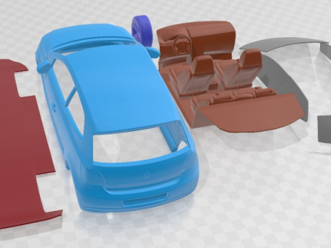 Volkswagen Polo 3 Doors 2010 Printable Car 3D प्रिंट मॉडल