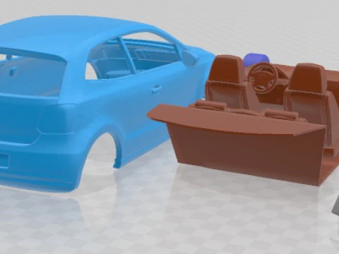 Volkswagen Polo 3 Doors 2010 Printable Car 3D Print Model