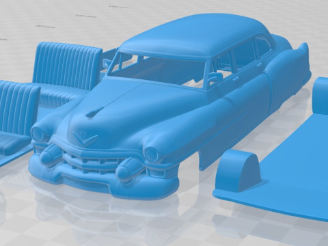 Cadillac 75 Sedan 1953 Printable Car 3D Print Model
