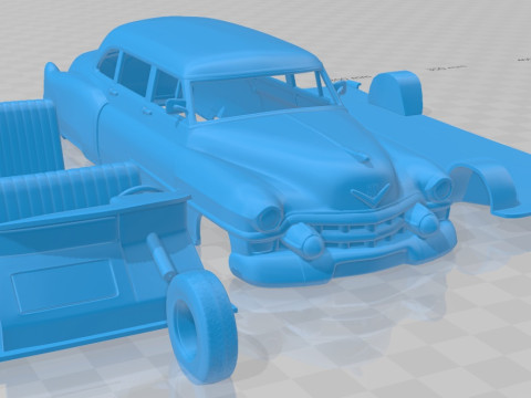 Cadillac 75 Sedan 1953 Printable Car 3D Print Model