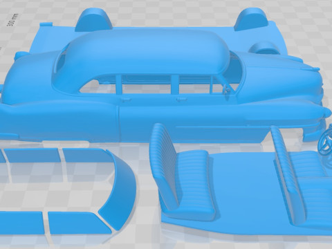 Cadillac 75 Sedan 1953 Printable Car 3D Print Model