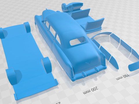 Cadillac 75 Sedan 1953 Printable Car 3D Print Model