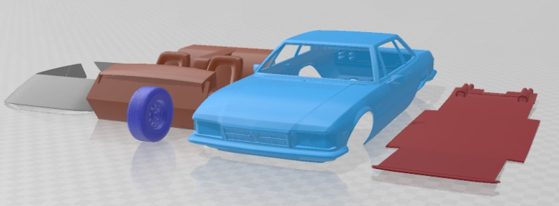 De Tomaso Longchamp 1980 Printable Car 3D-Druckmodell .c4d .max .obj .3ds .fbx .stl .blend 