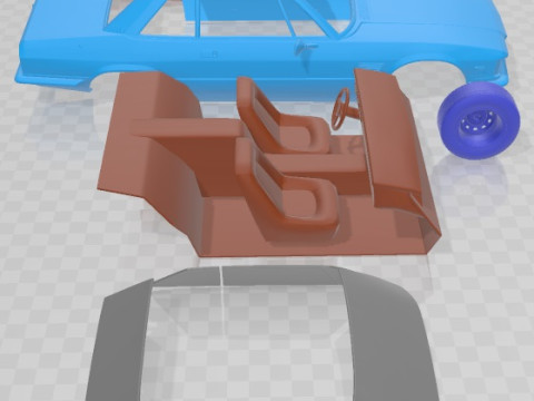 De Tomaso Longchamp 1980 Printable Car 3D-Druckmodell