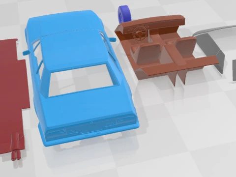De Tomaso Longchamp 1980 Printable Car 3D Print Model