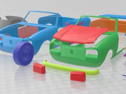 Peugeot 304 Cabriolet 1970 Printable Car 3D Print Model