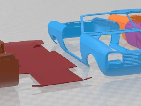 Peugeot 304 Cabriolet 1970 Printable Car 3D 打印模型