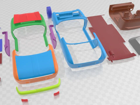 Peugeot 304 Cabriolet 1970 Printable Car 3D Print Model