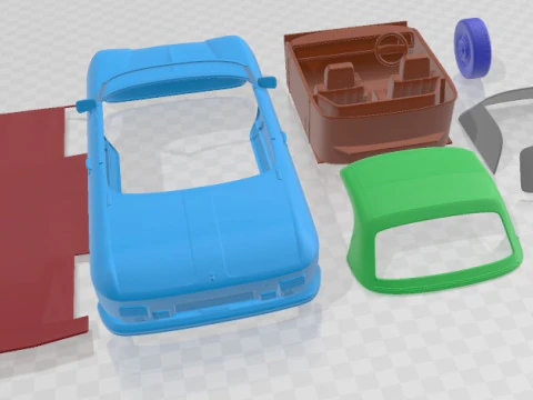 Peugeot 304 Cabriolet 1970 Printable Car 3D Print Model