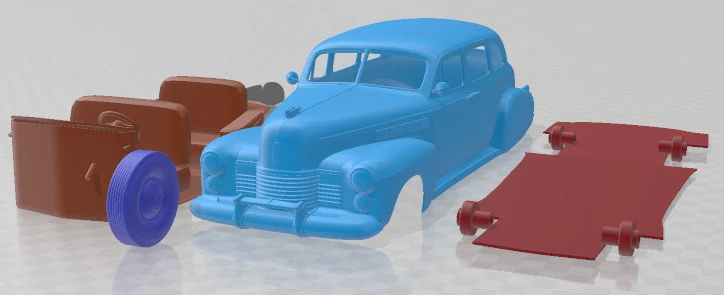 Cadillac Fleetwood 75 touring Sedan 1941 Printable Car 3D Print Model .c4d .max .obj .3ds .fbx .stl .blend 