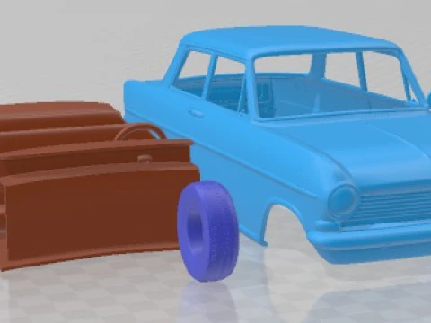 Opel Kadett 1962 Printable Car 3D Print Model
