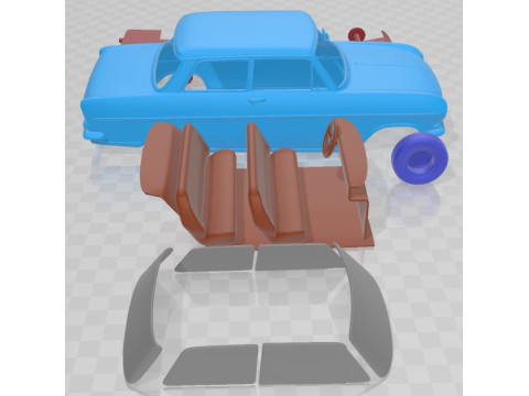 Opel Kadett 1962 Printable Car Modèles 3D en vedette