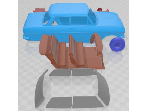 Opel Kadett 1962 Printable Car 3D Print Model